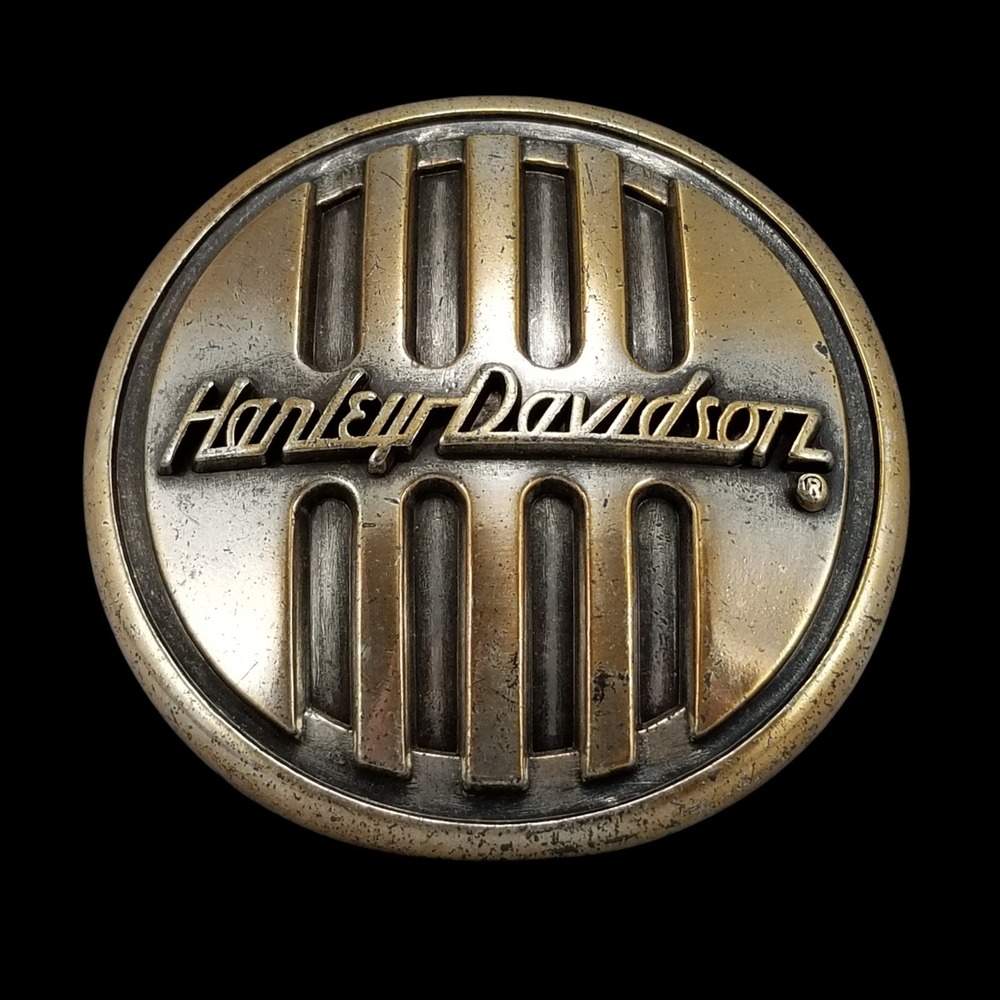 Harley Davidson Belt Buckle 2005 Vintage Metal Biker Motorcycle Accessory Round